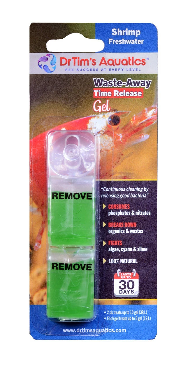 Dr. Tim's Aquatics Waste-Away Time Release Gel For Shrimp 20 Gal, 2 Pk