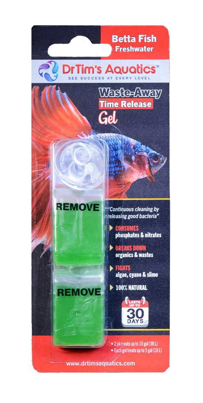 Dr. Tim's Aquatics Waste-Away Time Release Gel For Betta 20 Gal, 2 Pk