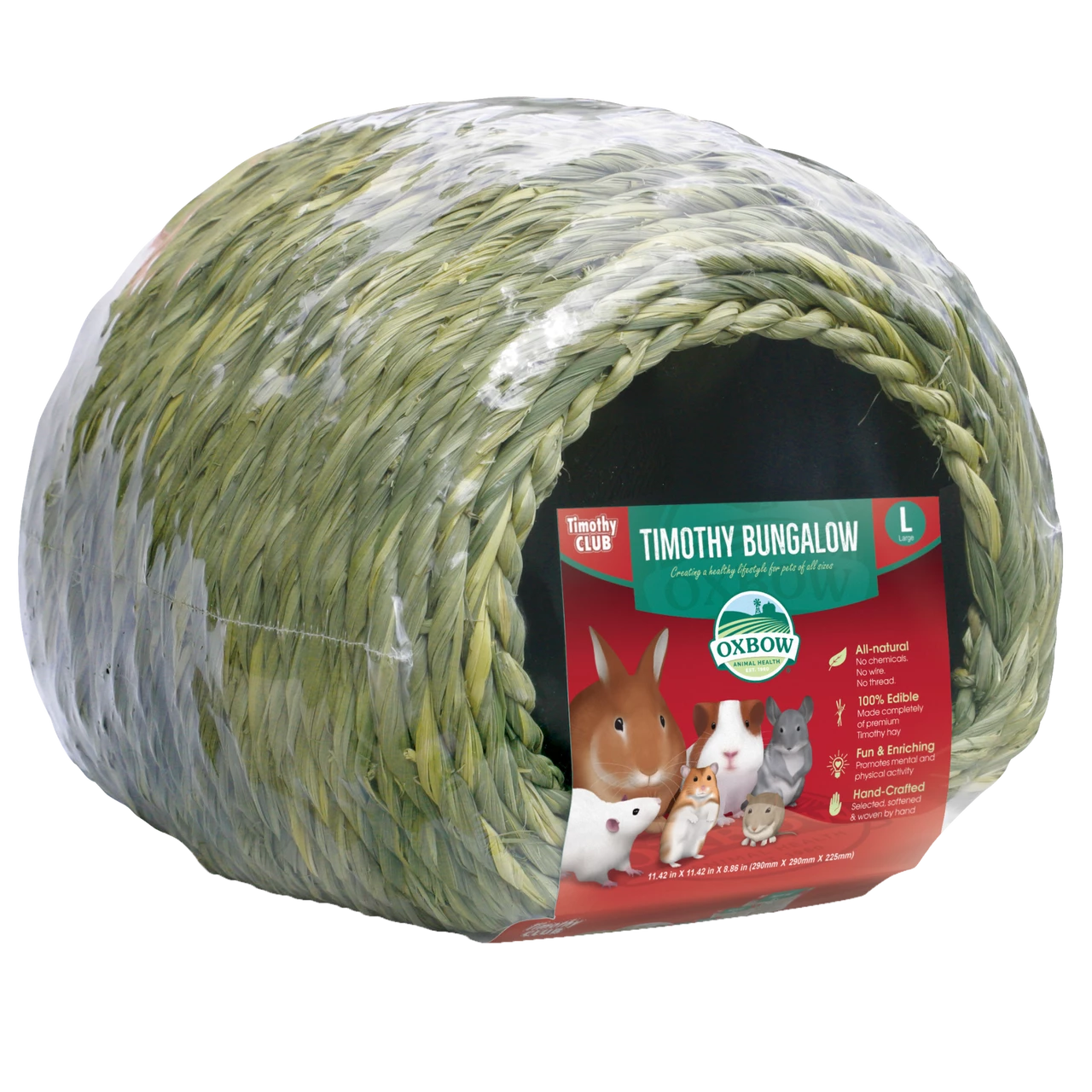 Oxbow Animal Health Timothy CLUB Timothy Hay Small Animal Bungalow Tan LG