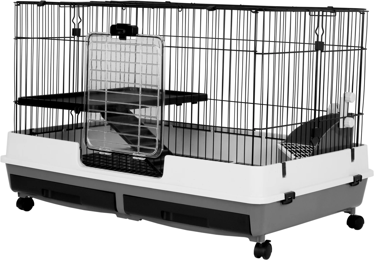 A & E Cages Deluxe Small Animal Cage 2-Level 40 Inches X 25 Inches X 26 Inches