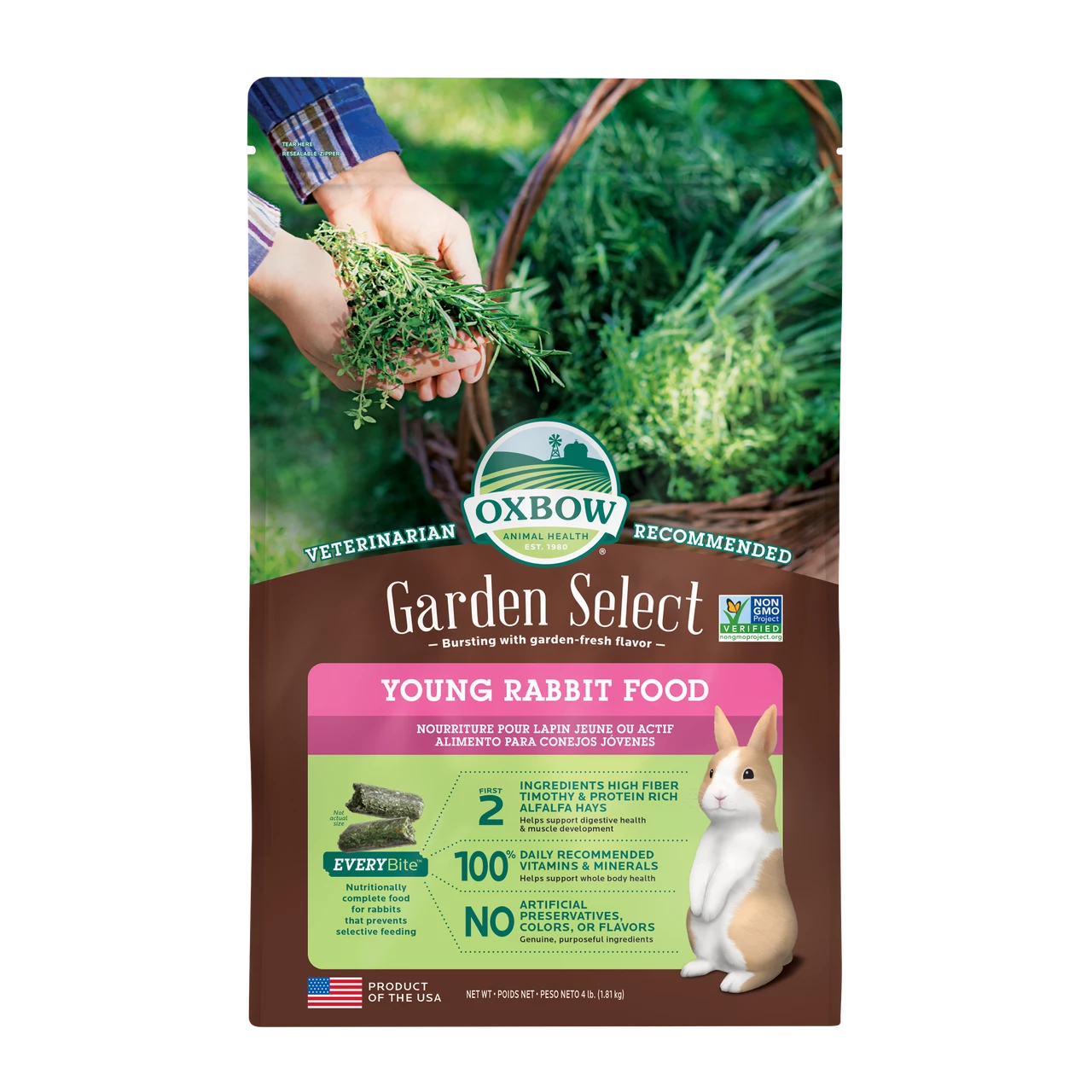 Oxbow Animal Health Garden Select Young Rabbit Food 4lb
