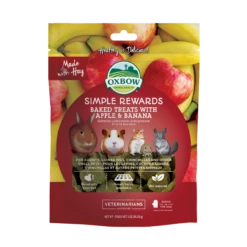 Oxbow Animal Health Simple Rewards Baked Small Animal Treats W/Apple & Banana 3oz