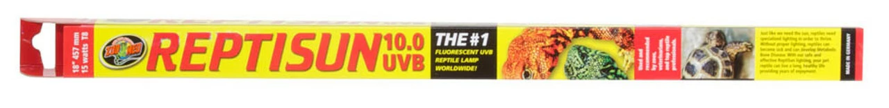 Zoo Med ReptiSun 10.0 UVB T8 Fluorescent Lamp White 18 In