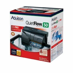 Aqueon QuietFlow LED PRO Aquarium Power Filter, Size 50