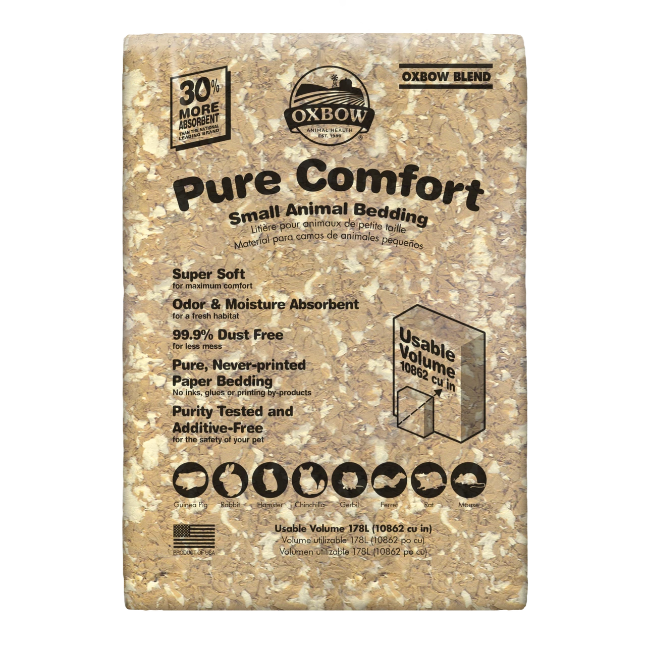 Oxbow Animal Health Pure Comfort Small Animal Bedding Blend 178L