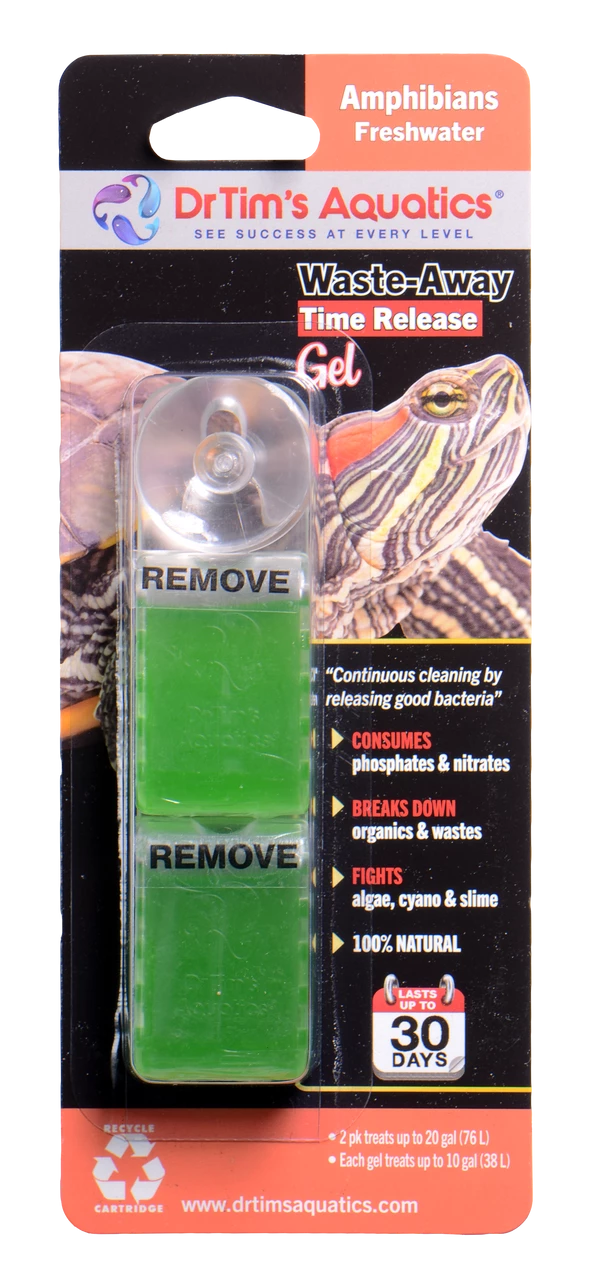 Dr. Tim's Aquatics Waste-Away Time Release Gel For Turtles/Amphibians 20 Gallon 2 Pack