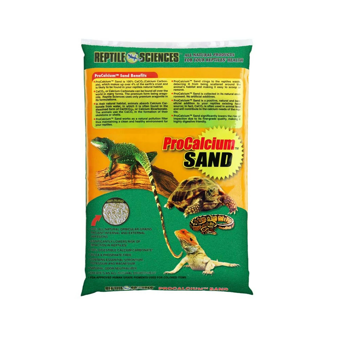 Reptil Sciences ProCalcium Terrarium Sand Green 4/10 Lb
