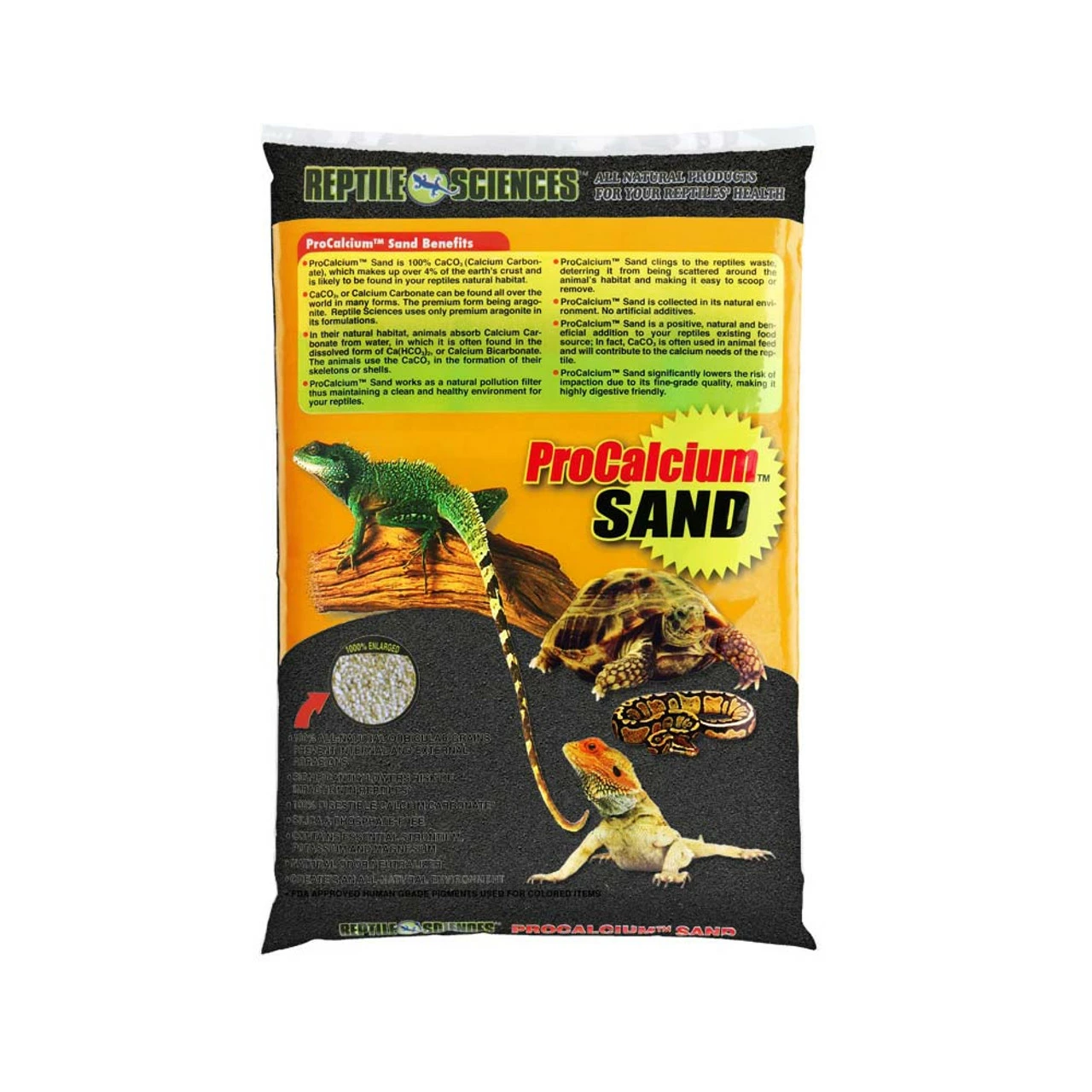 Reptil Sciences ProCalcium Terrarium Sand Black 4/10 Lb