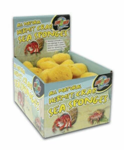 Zoo Med All Natural Hermit Crab Sea Sponge Yellow 36 Count