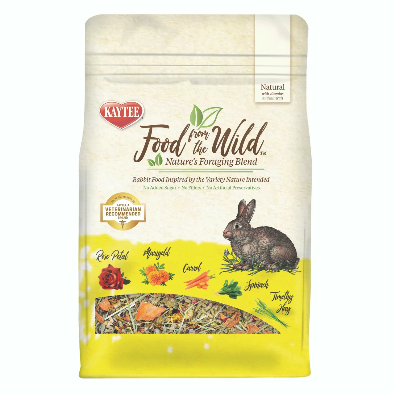 Kaytee Food From The Wild Rabbit Food, 4 Pounds, Forage Complex