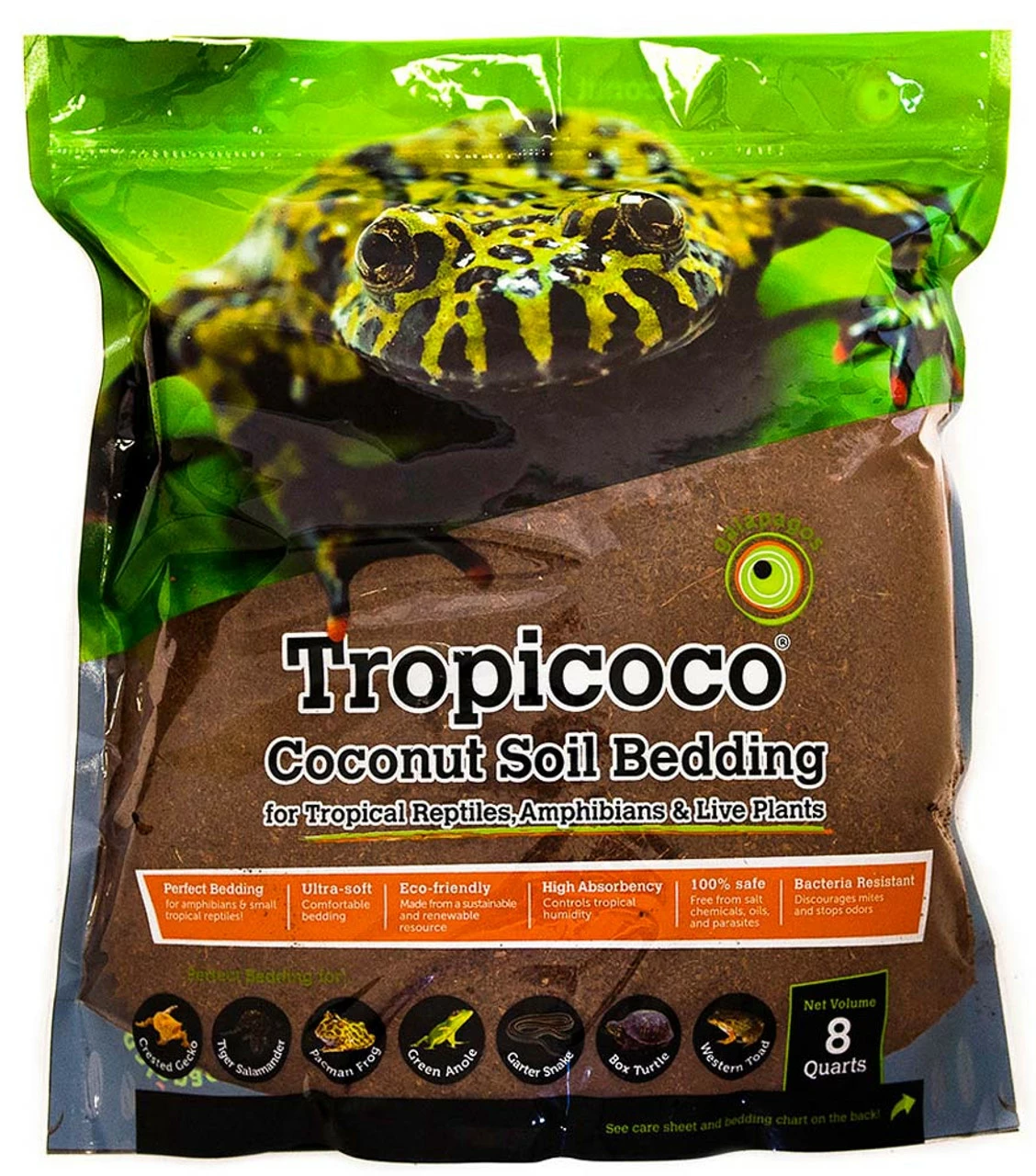 Galapagos Tropicoco Coconut Soil Bedding Substrate Pouch Brown 8 Qt