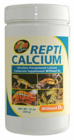 Zoo Med Repti Calcium Without Vitamin D3 Reptile Supplement 12 Oz