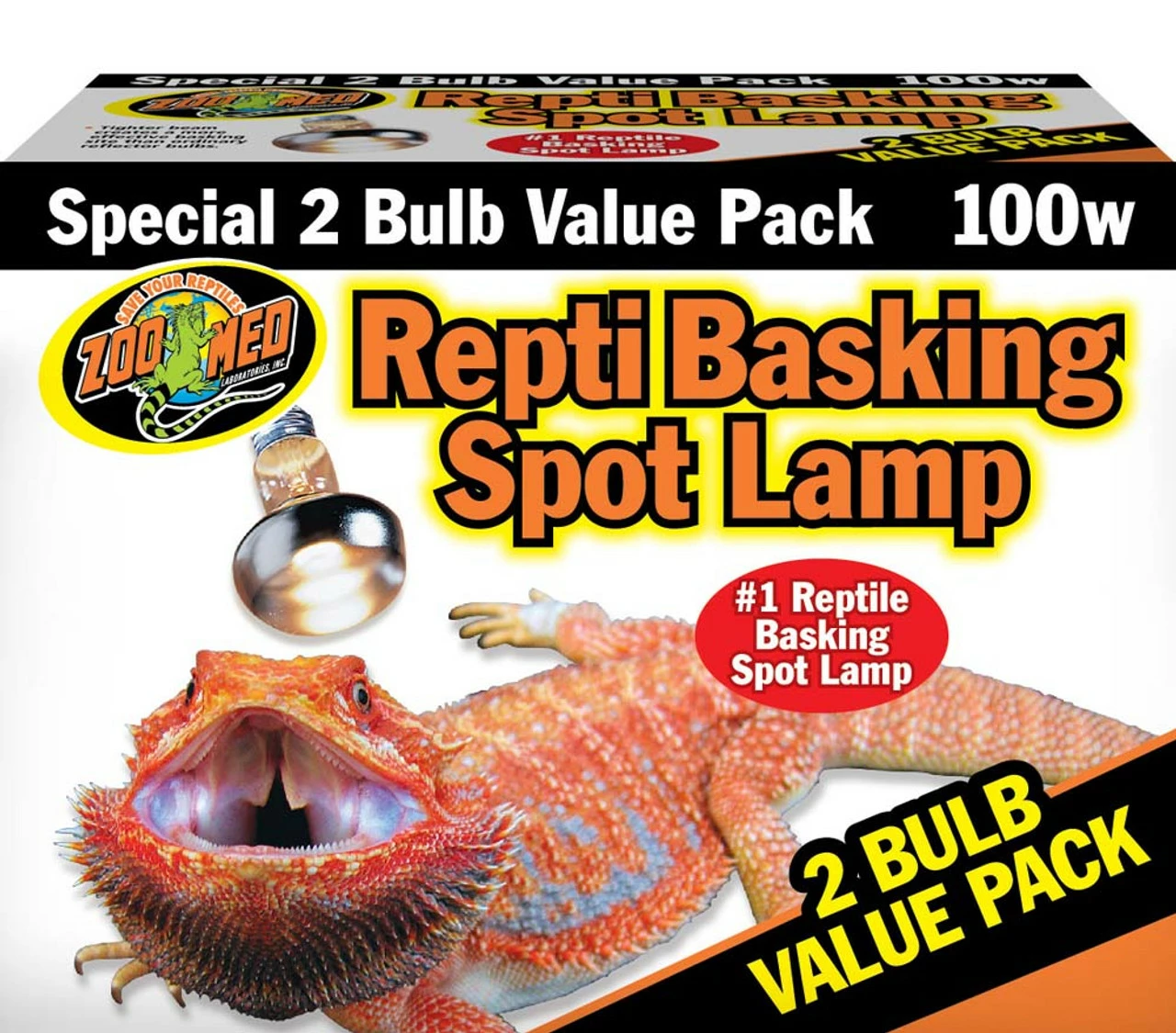 Zoo Med Repti Basking Spot Lamp 100 Watt 2 Pack