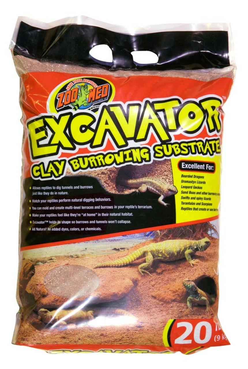 Zoo Med Excavator Clay Burrowing Substrate Brown 20 Lb