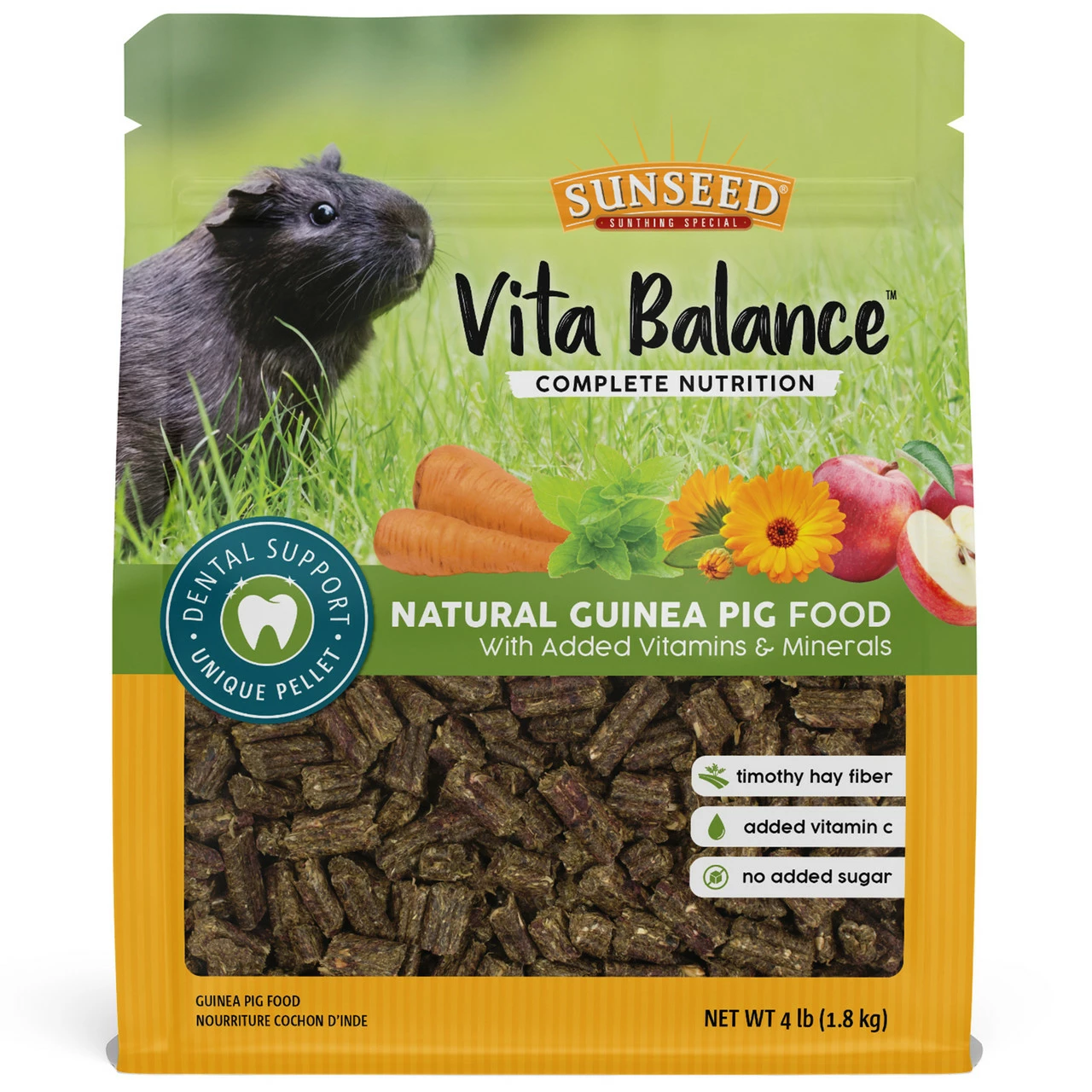 Sun Seed Vita Balance Adult Guinea Pig Dry Food 4 Lb