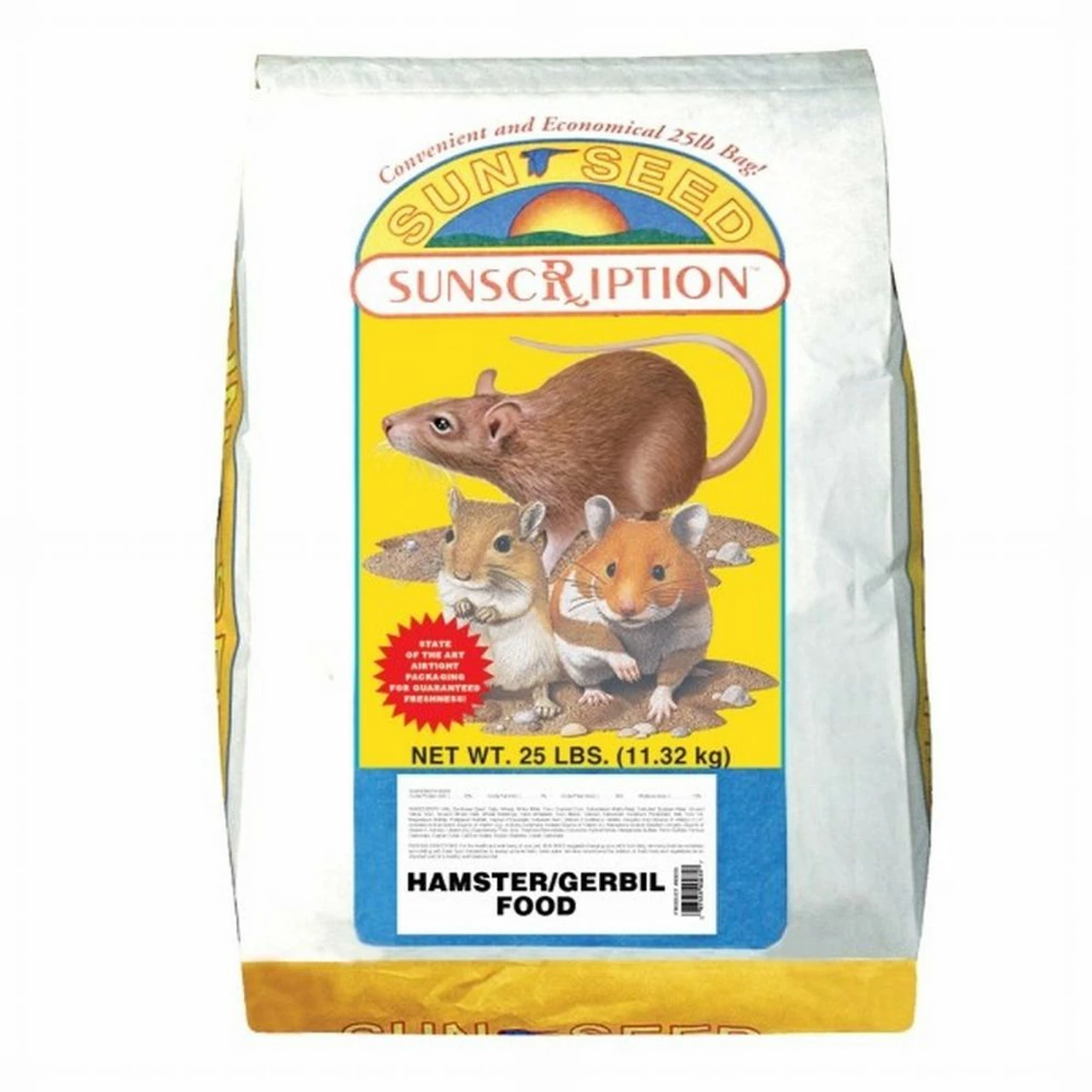 Sun Seed Economy Hamster Gerbil Mix Dry Food 25 Lb