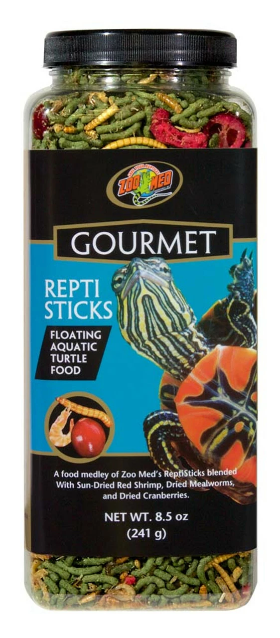 Zoo Med Gourmet Reptisticks Floating Aquatic Turtle Dry Food 8.5 Oz