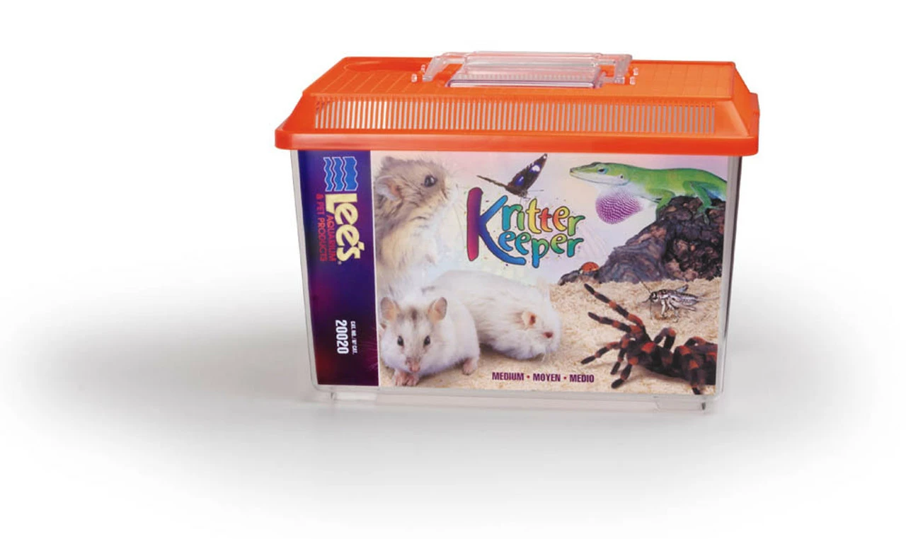 Lees Rectangle Kritter Keeper With Lid Label Assorted 1.75gal MD