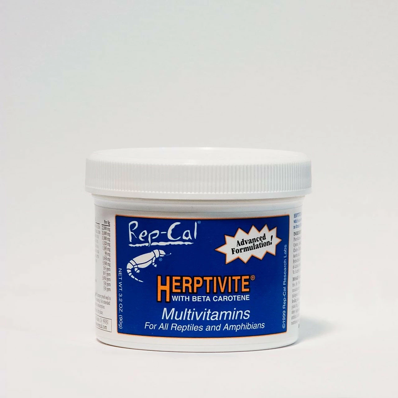 Rep-Cal Research Labs Herptivite With Beta Carotene Multivitamins Reptile Supplement 3.3 Oz