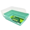 Oxbow Animal Health Enriched Life Small Animal Rectangle Litter Pan W/Removable Shield Mint Green One Size