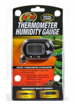 Zoo Med Digital Combo Thermometer Humidity Gauge Black