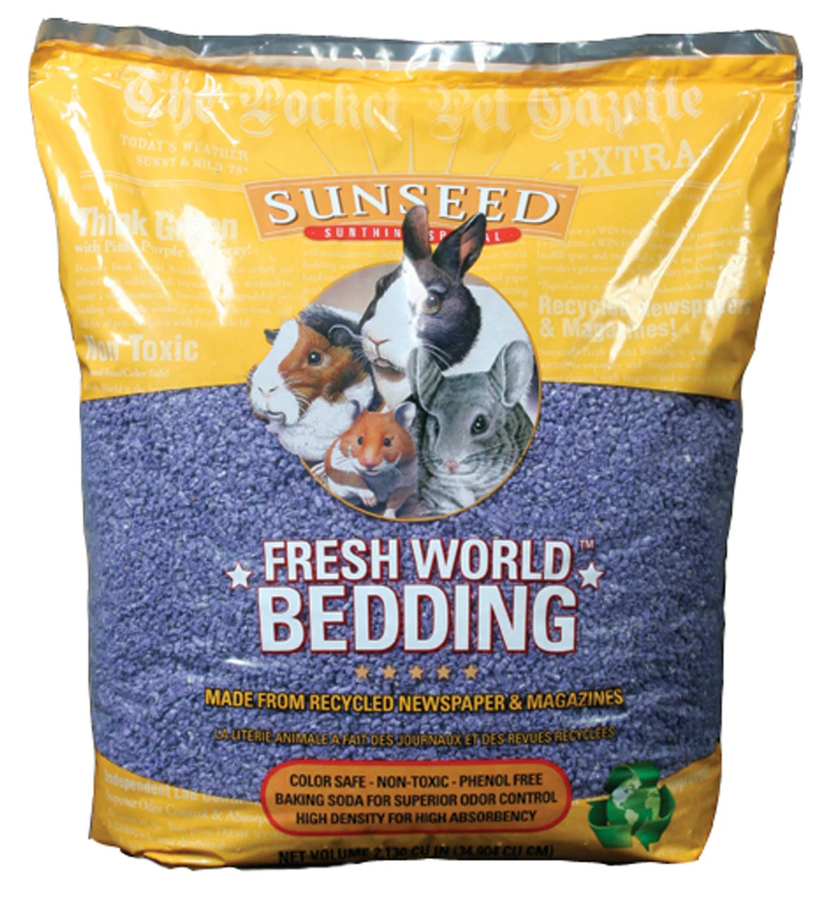 Sun Seed Fresh World Bedding For Small Animals Purple 2130 Cu In